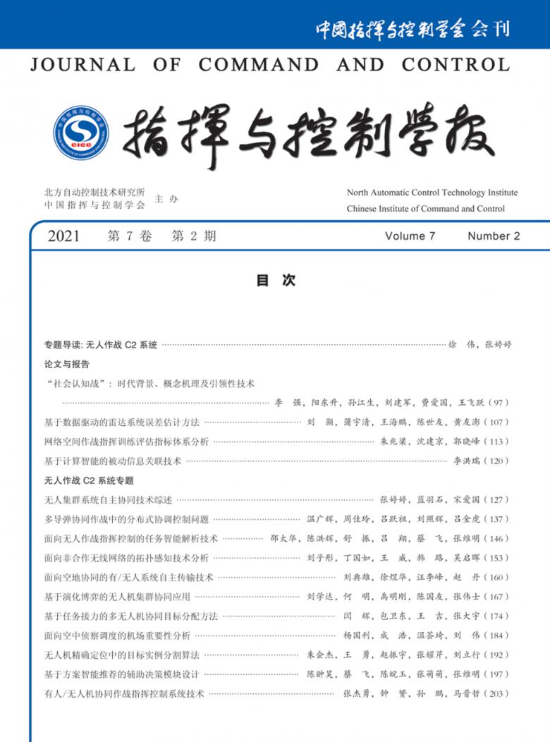 指挥与控制学报杂志封面