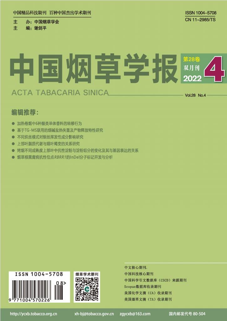 中国烟草学报杂志封面