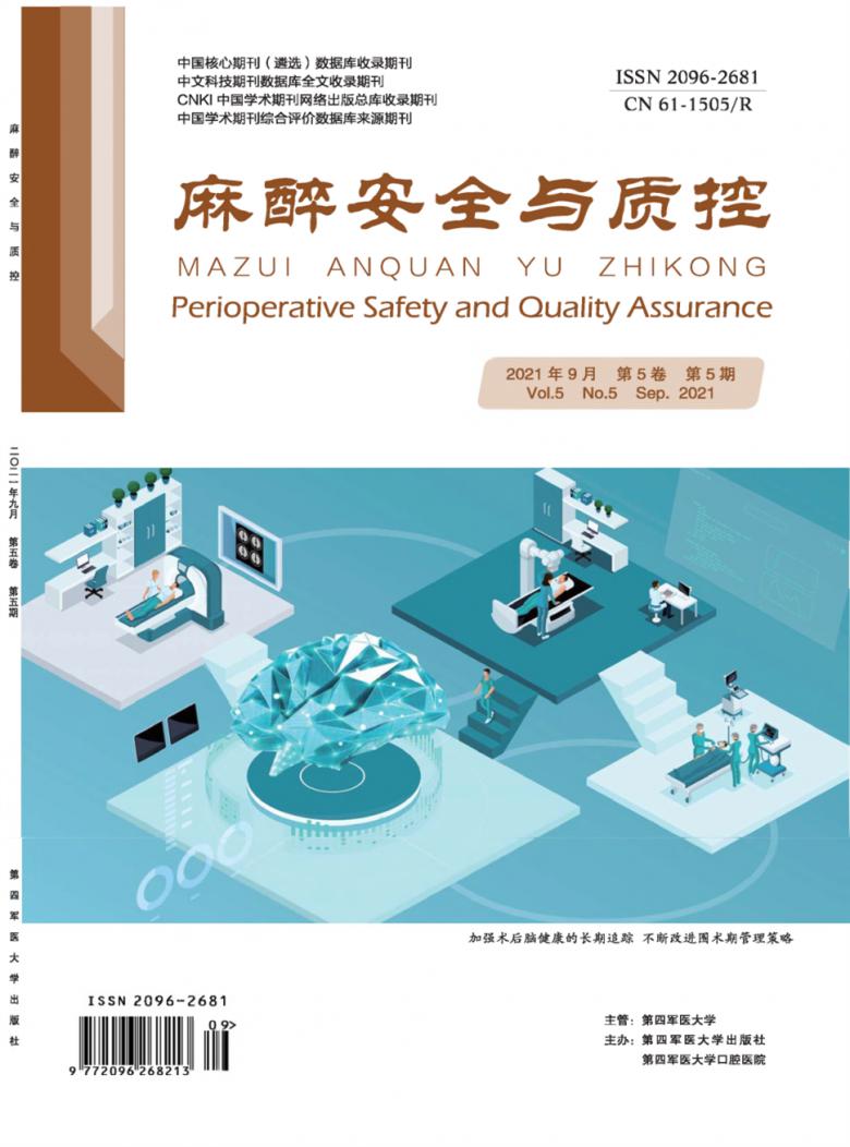 麻醉安全与质控杂志封面